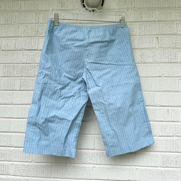 Emily & Joe Sky Blue Black Pin Striped Bermuda Shorts - Picture 2 of 3